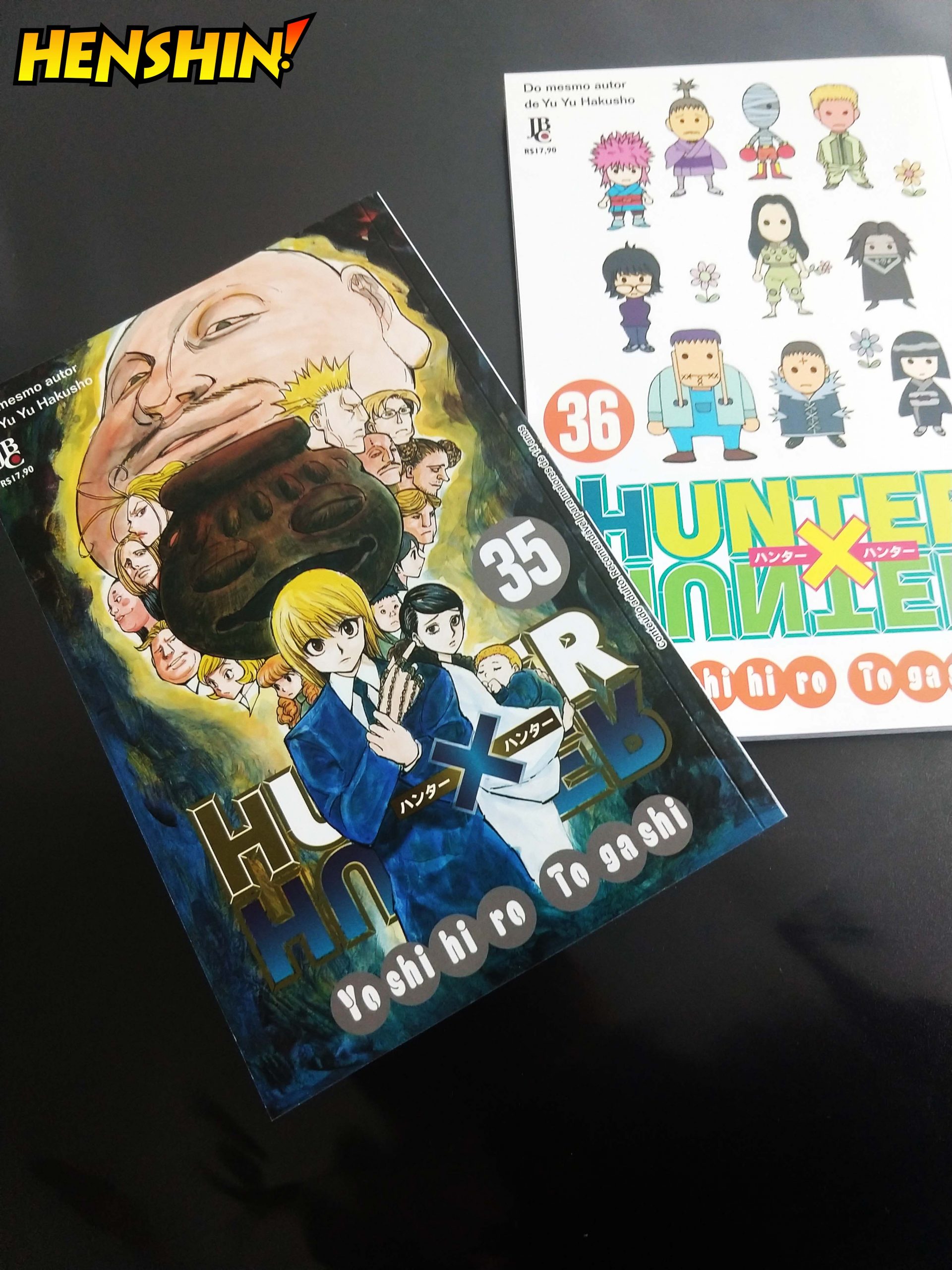Hunter x Hunter #35 e #36 na redação - Editora JBC